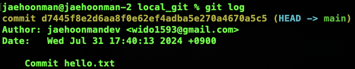 git log